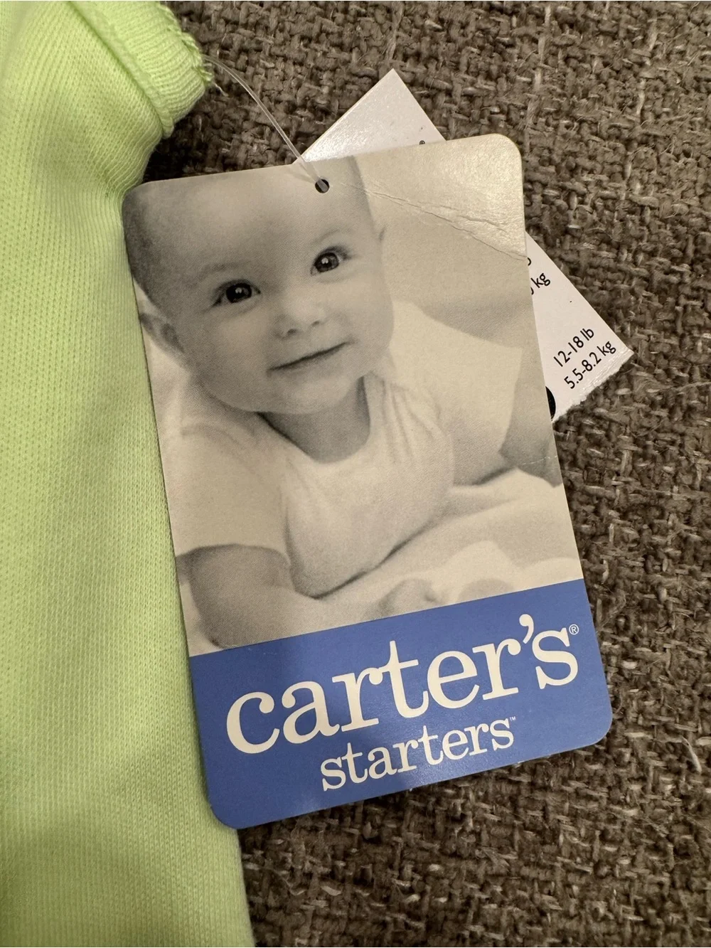 Vintage Carter's Green Butterfly Sleeveless Baby Romper